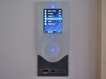 Bedienungselement für die Sauna mit Licht-Therapie und Musiksteuerung