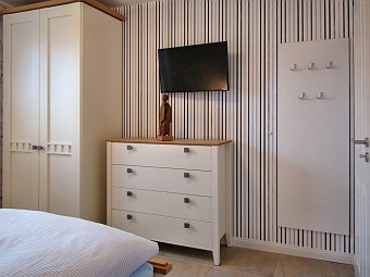 Ein Schlafzimmer im Dachgeschoss