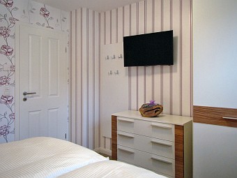 Ein Schlafzimmer im Dachgeschoss